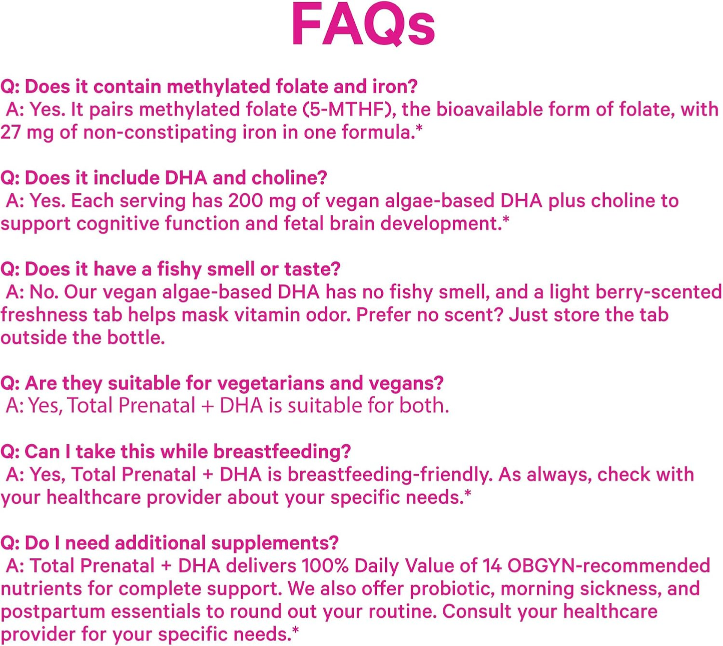 Pink Stork Total Prenatal + DHA