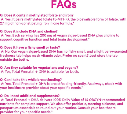 Pink Stork Total Prenatal + DHA
