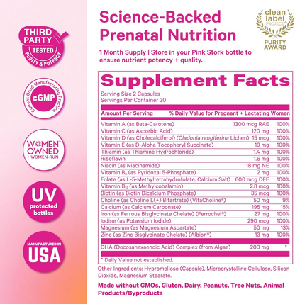 Pink Stork Total Prenatal + DHA